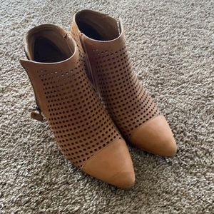 Tan backless boots
